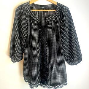My Michelle Polka Dot Lace Blouse